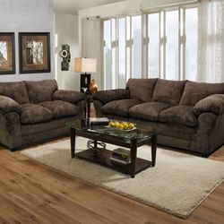 Cozy Nice Stylish Couch And Love Seat 