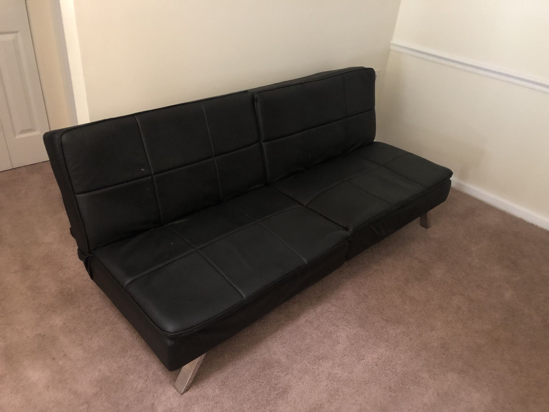 Full sized leather futon