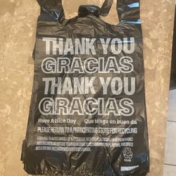 Plastic thank you bags 