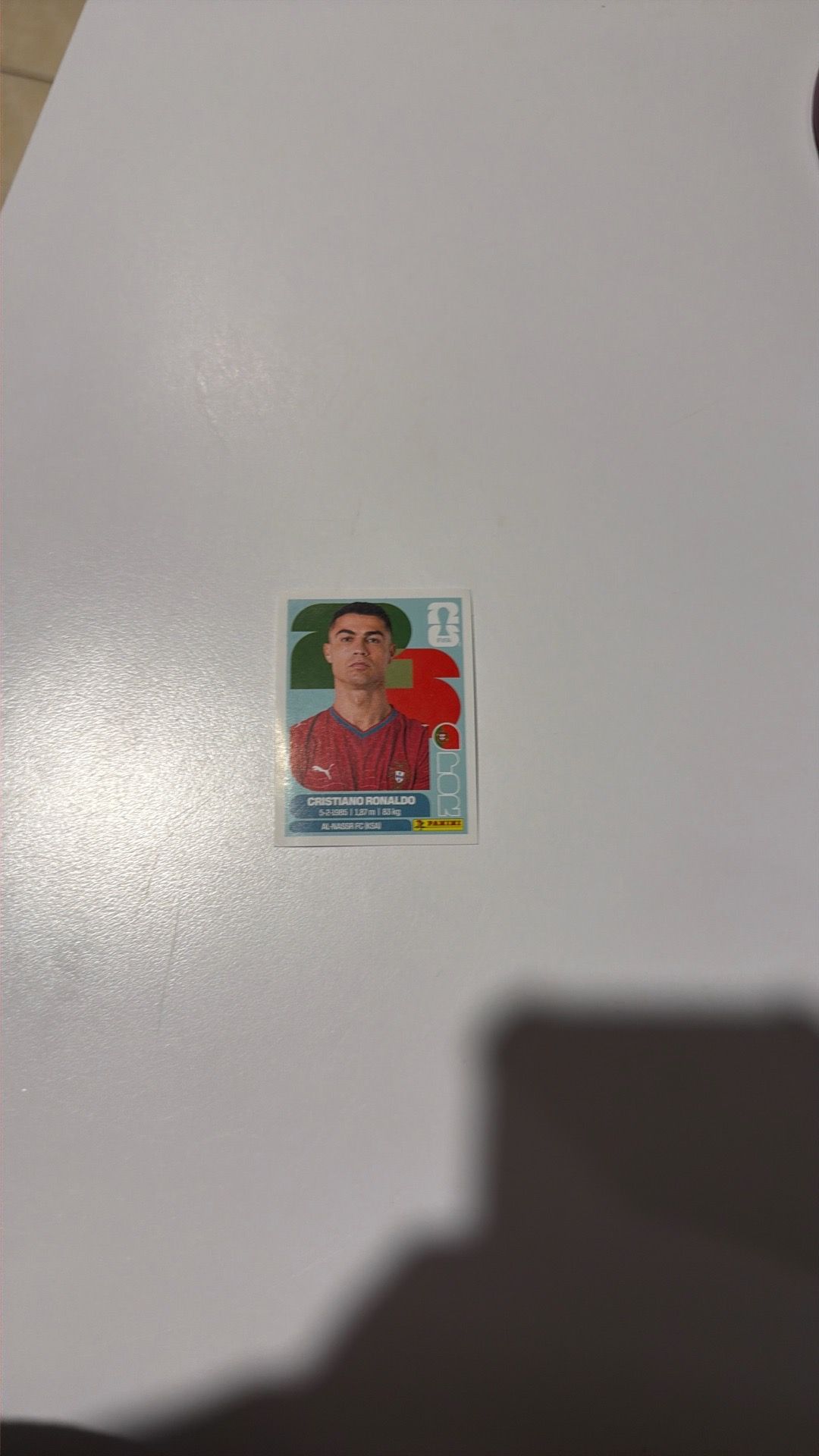 Cristiano Ronaldo panini world cup sticker 2026