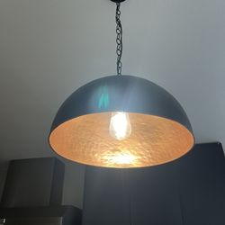 Hammered Metal Dome Pendant Light