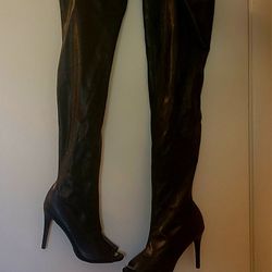 Thigh High Peep Toes Boots