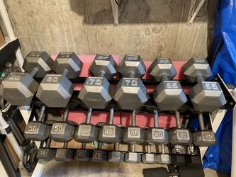Dumbbell Rack And Dumbbells