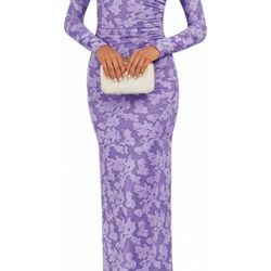 Xl size Formal Wedding Guest Dresses for Women Off Shoulder Bodycon Long Sleeve Floral Mesh Dress Cocktail Party Club