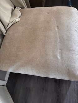 Large Beige Upholstered Ottoman