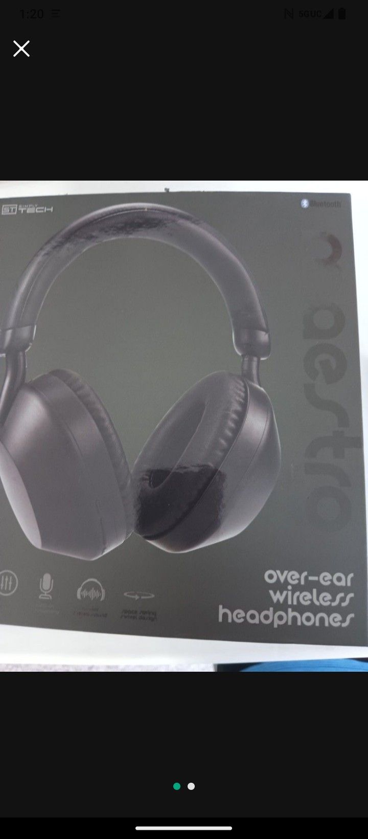 Aestra Tech Over Ear Bluetooth Headphones