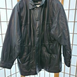 $60. Men's Large Thinsulate Black Leather Coat. $60