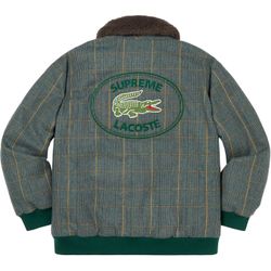 Supreme LACOSTE Wool Bomber Jacket - Plaid