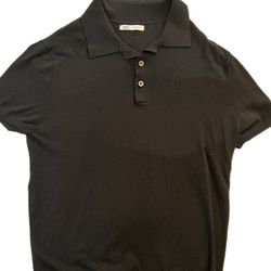 Zara Medium Button Down Black