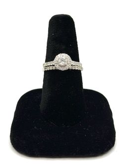 Ladys diamond  ring Wedding set 37 diamonds 14 white gold