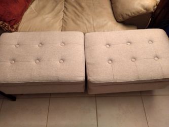 Set of Twin Ottomans