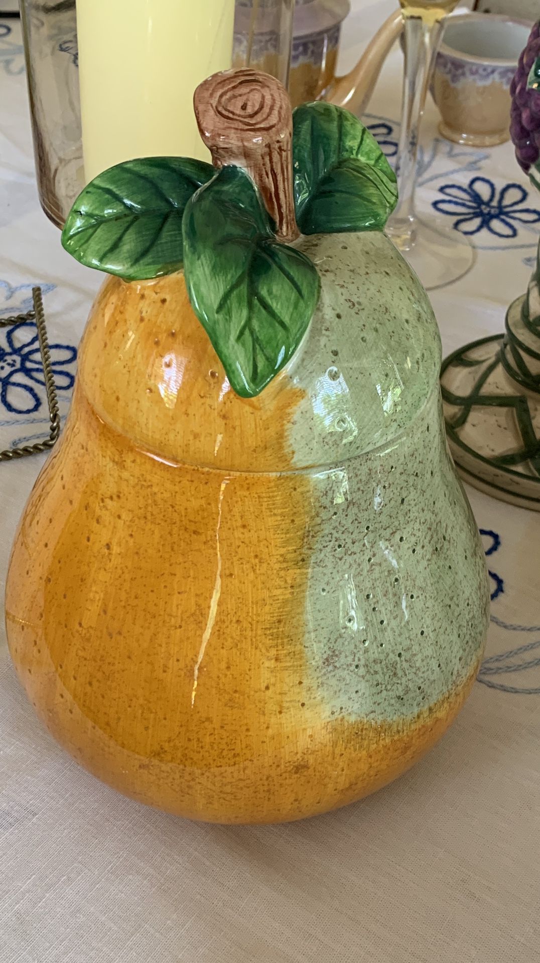 Cookie jar ceramic pear fruit