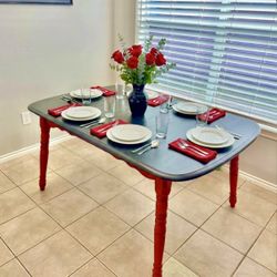 Vintage Hand Painted Dining Table