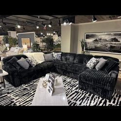 Brand New Ashley Midnight Madness Elegant Sectional