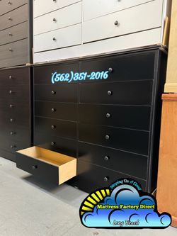 Black 12 drawer dresser compressed cajonera Comoda mueble