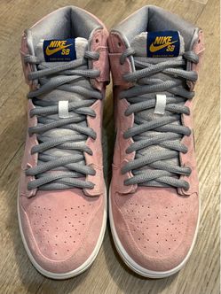 Nike SB Dunk High Pro Pink Suede Sneakers
