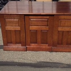 Late Eighteenth Century Solid Oak Antique Executive Desk