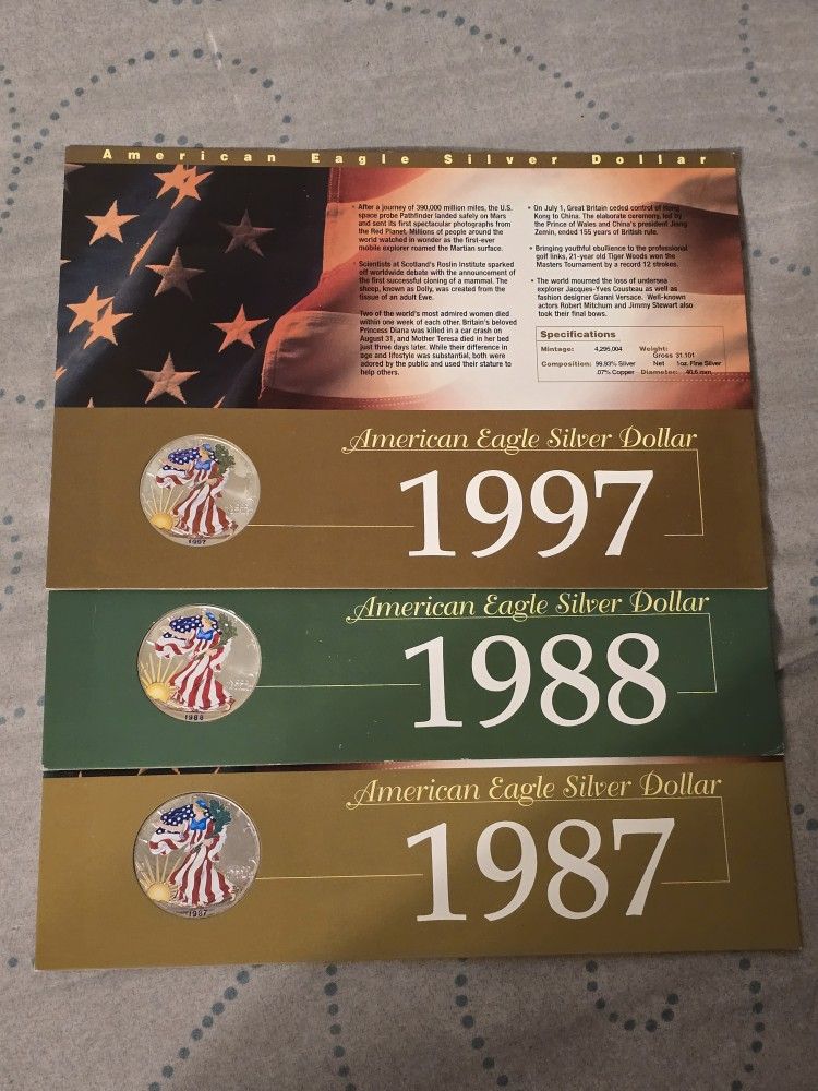 3 Silver Eagles