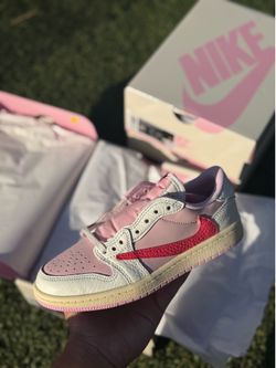 Jordan 1 Retro Low Travis Scott Tropical Pink Size 2y-2.5y
