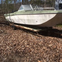 Boat Fiberglass, Motor, Trailer