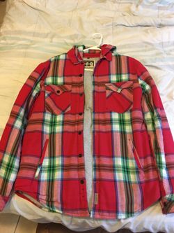 LRG flannel hoodie men’s medium
