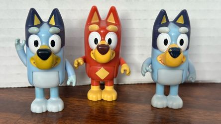 3 Children Characters Bluey Chat Mates Figure
