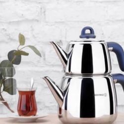 Korkmaz Bella Turkish Stainless Steel Stovetop Teapot
