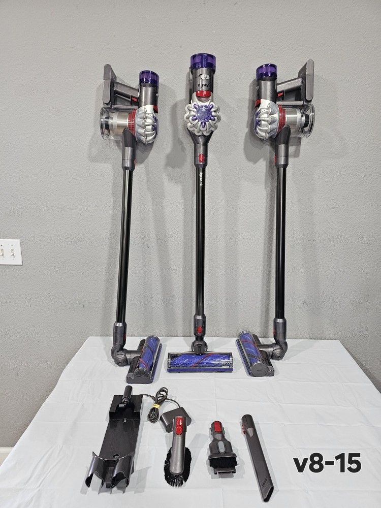 dyson v8 absolute cordless stick vacuum cleaner nickel chrome v8-15