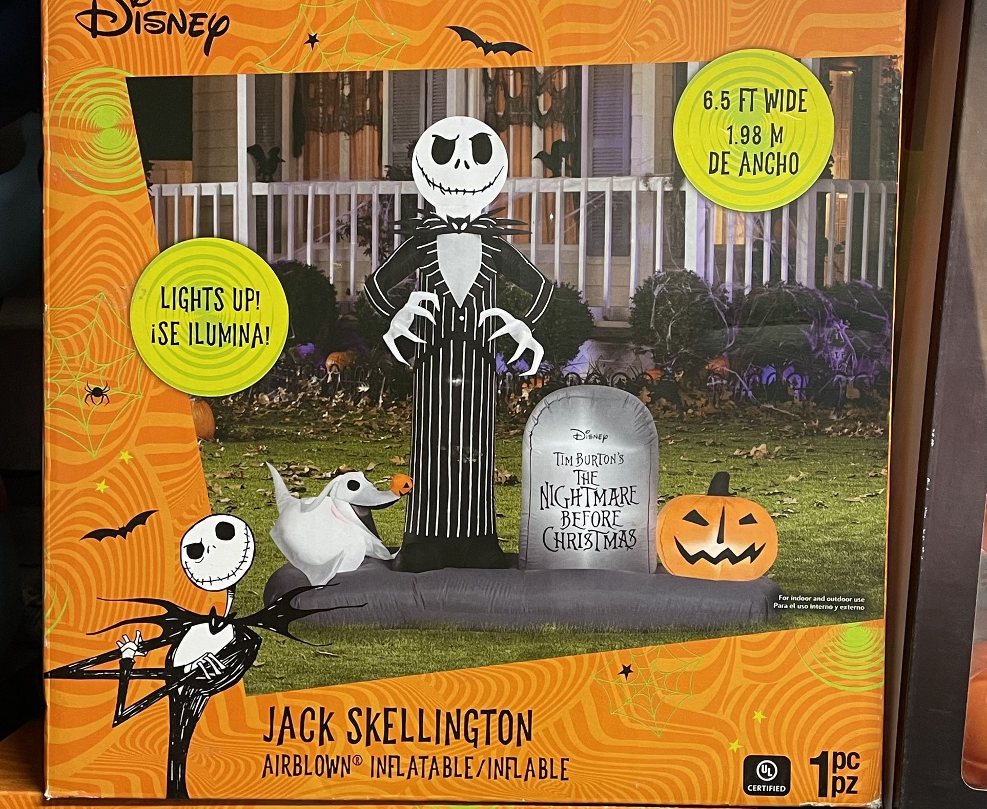 Nightmare Before Christmas Jack Skellington Halloween Town Scene Disney, 6 ft Tall