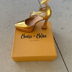 Womens Chunky Block High Platform Heel 