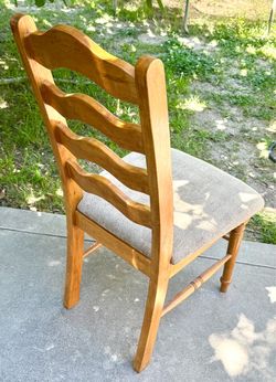 Vintage APA Marketing Sturdy Oak Wood Dining Chair - Excellent Condition