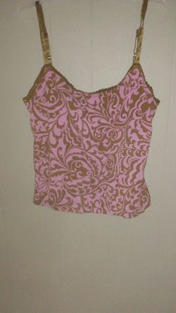 Apostrophe pink top sz Lrg $10