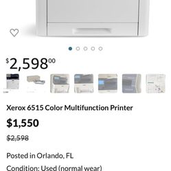 Xerox 6515 Color Multifunction Printer 
