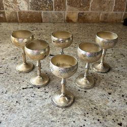 Silver Plate Cordial Set