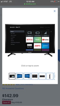 Sharp Roku 32” smart tv