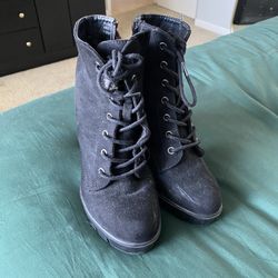Black Ankle Heel Booties