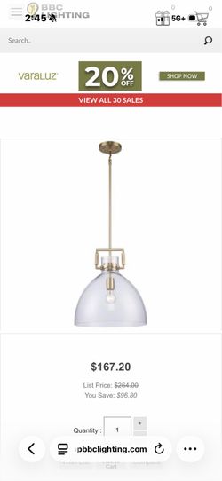1 Lt Pendant Light Fixture