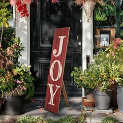 Glitzhome Christmas Decorative Wooden Sign - Joy