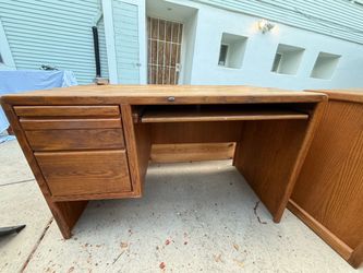 Solid oak desk