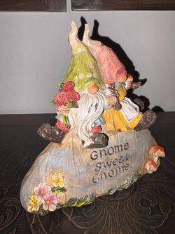 Gnome Sweet Gnome Decorative Garden Stone