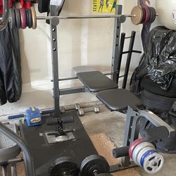 Weight Bench Set/dumbbells 