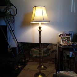 Stiffel Glass Table 3 Way Light Vintage