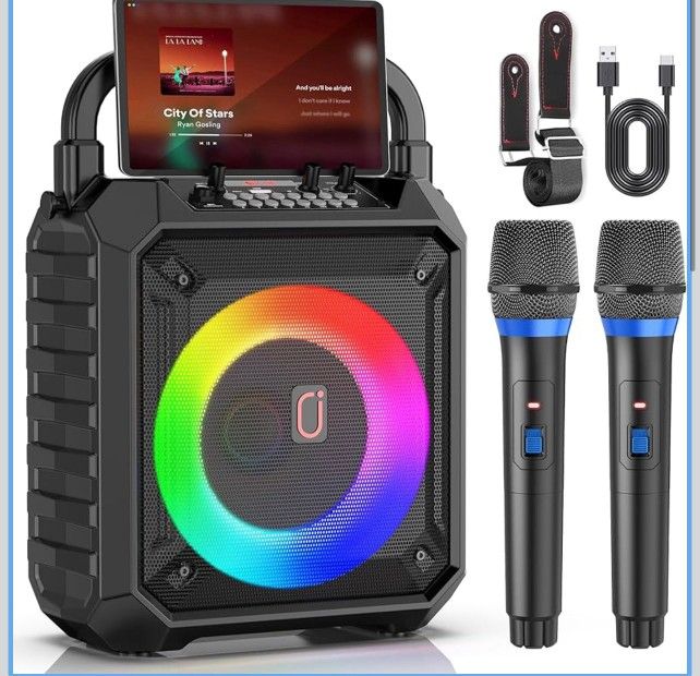 Karaoke machine, portable Bluetooth karaoke speaker