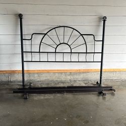 Rod iron Head Board (queen) And Bed Frame