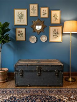 Vintage Steamer Trunk Storage Chest