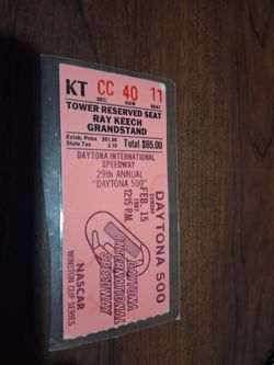 1987 Daytona 500 NASCAR Race Ticket Stub
