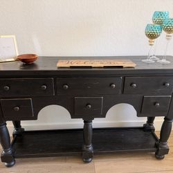 Elegant Black Console Table 