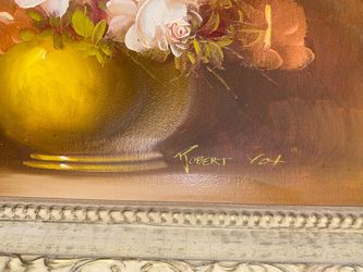 Robert Cox Signed Floral Still Life Oil Painting