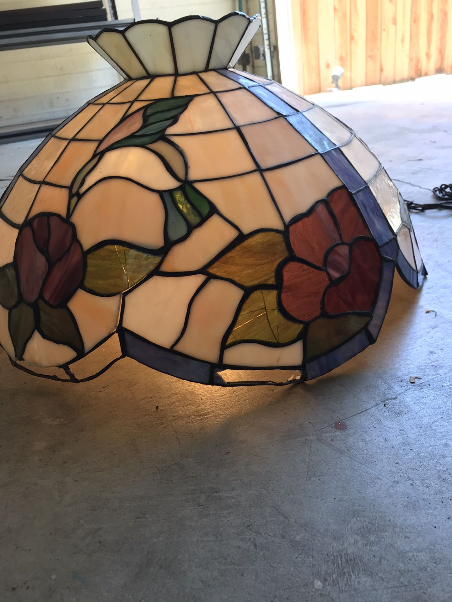 Stained glass chandelier/light