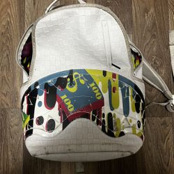 White Spray Ground Backpack